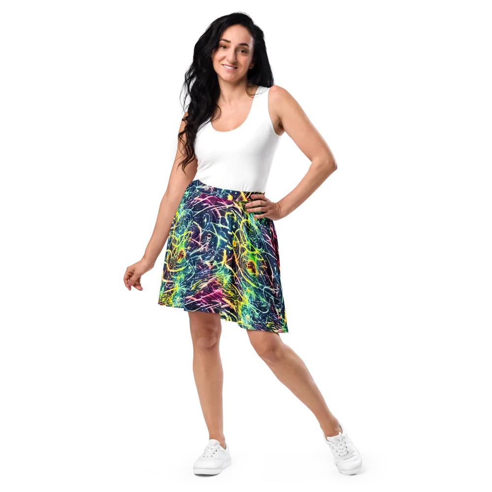 Prism Nerve on Skater Skirt — Front
