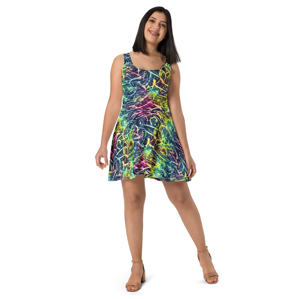 Prism Nerve on Skater Dress — Front