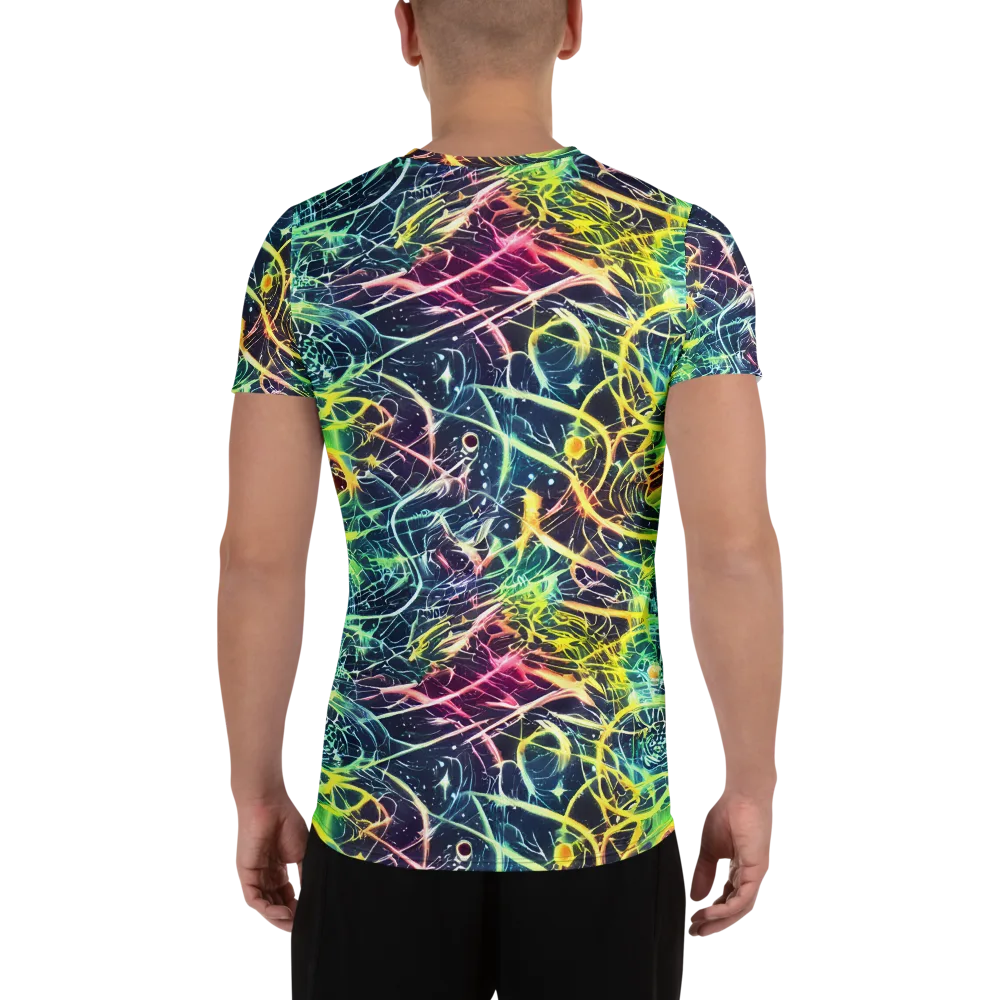 Prism Nerve on Men's Athletic T-Shirt — Back