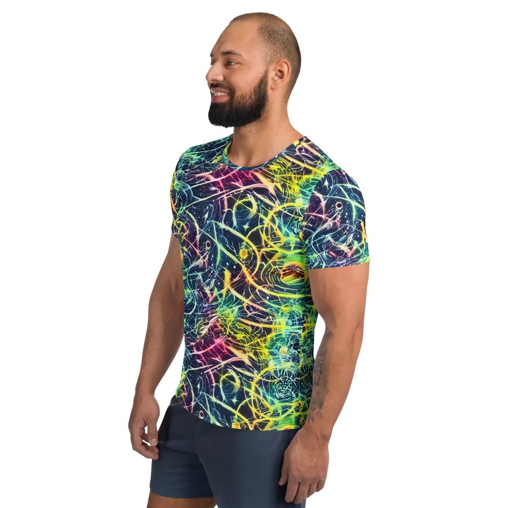 Prism Nerve on Men's Athletic T-Shirt — Left