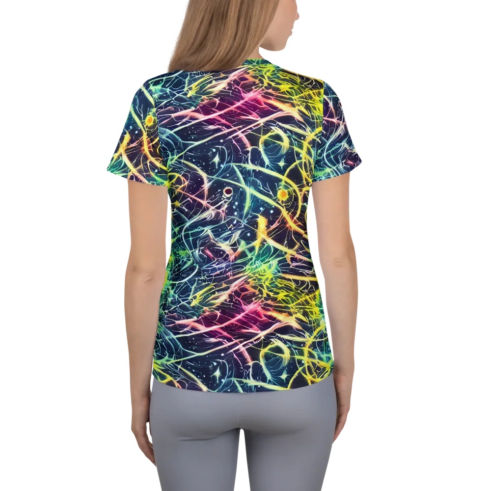Prism Nerve on Women's Athletic T-Shirt — Back