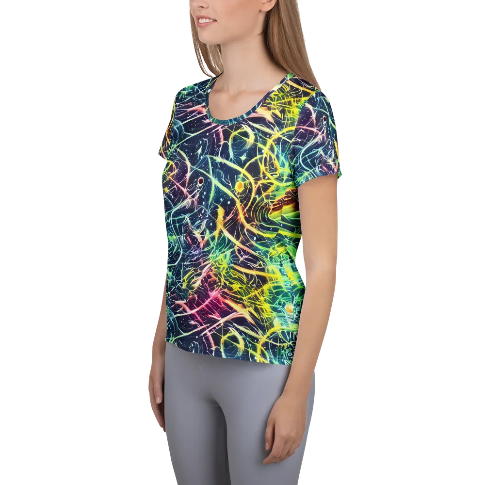 Prism Nerve on Women's Athletic T-Shirt — Left