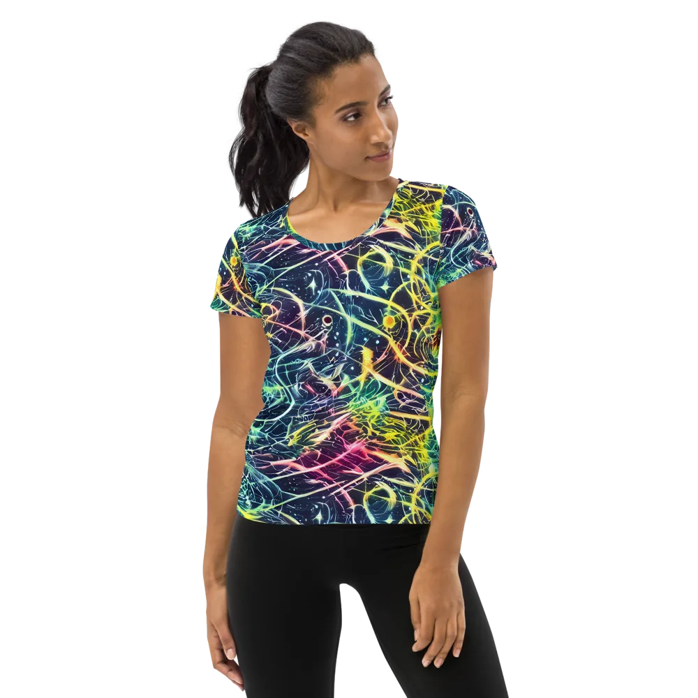 Prism Nerve on Women's Athletic T-Shirt — Front