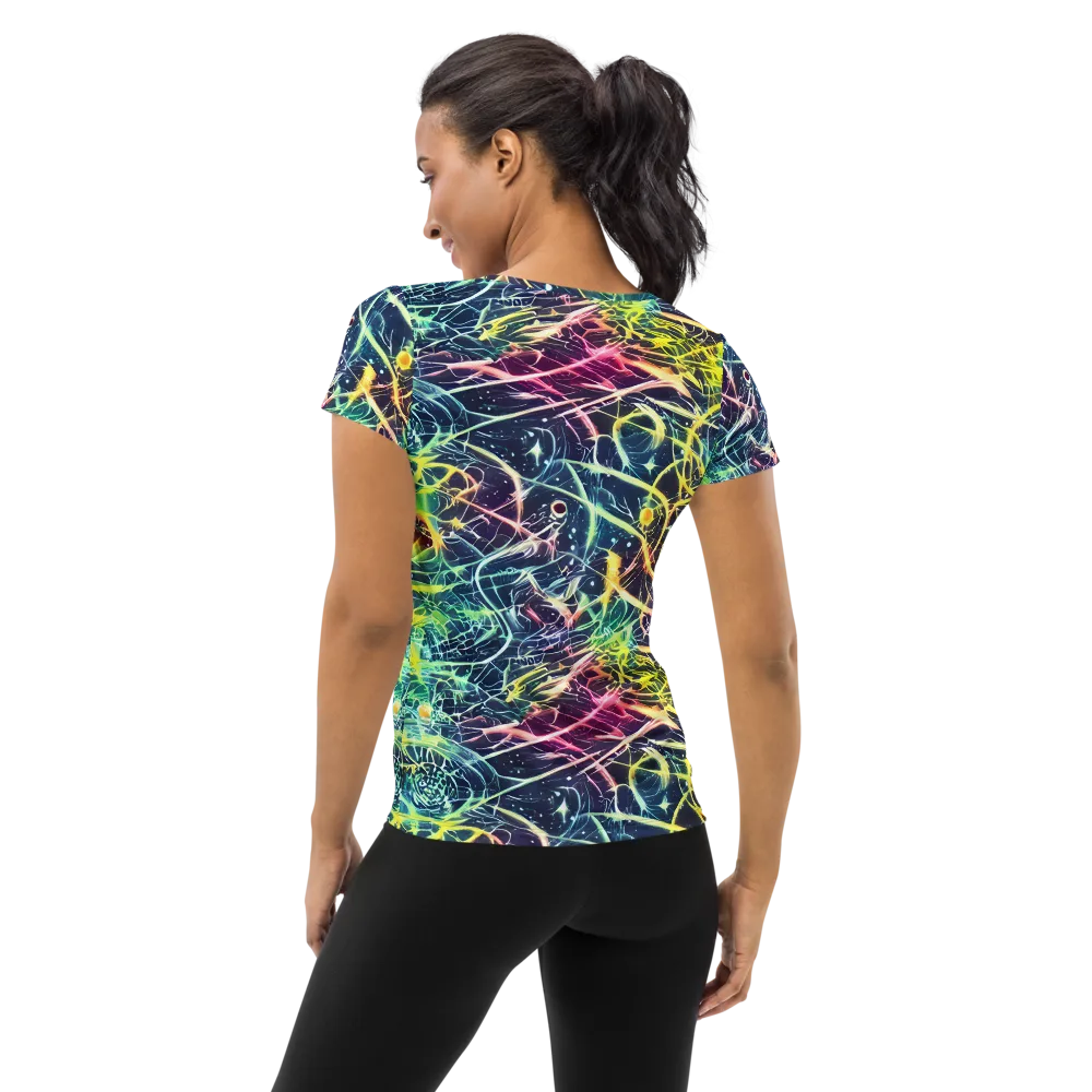 Prism Nerve on Women's Athletic T-Shirt — Back