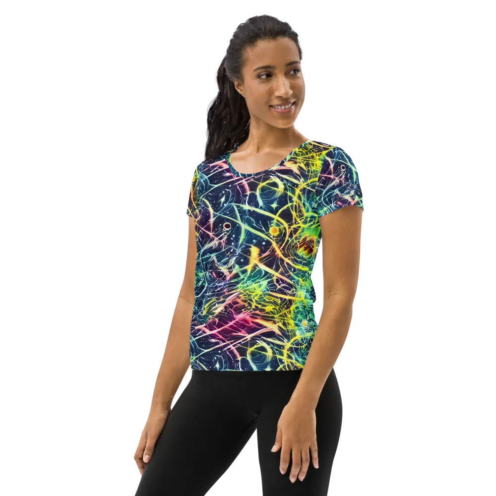 Prism Nerve on Women's Athletic T-Shirt — Left