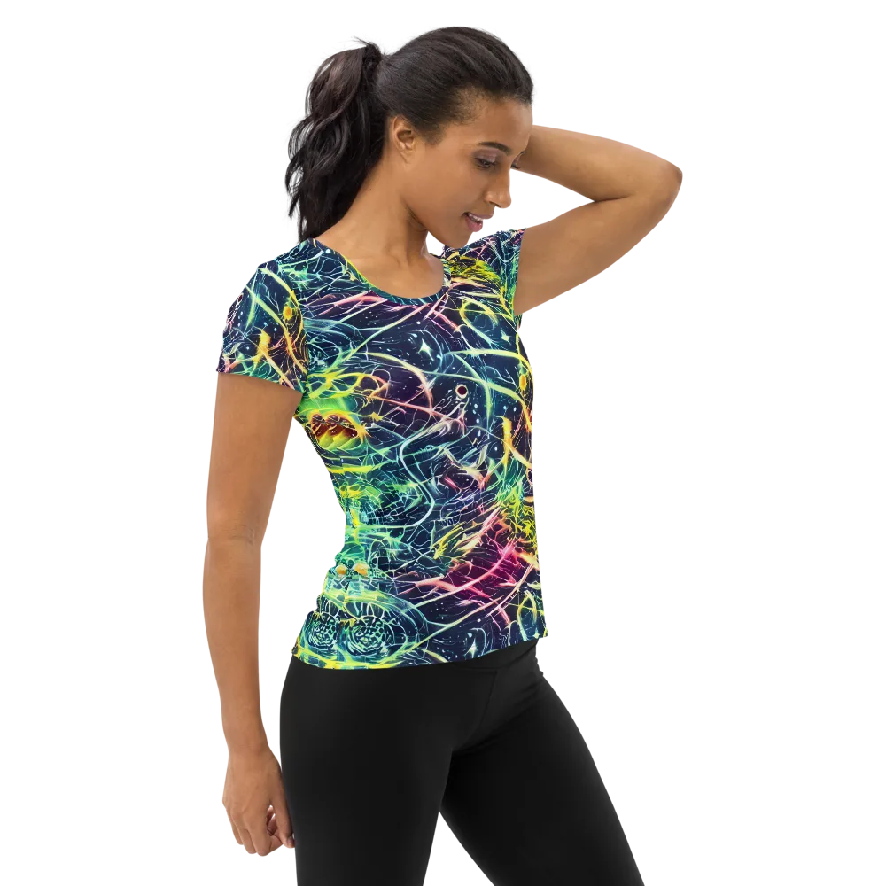 Prism Nerve on Women's Athletic T-Shirt — Right