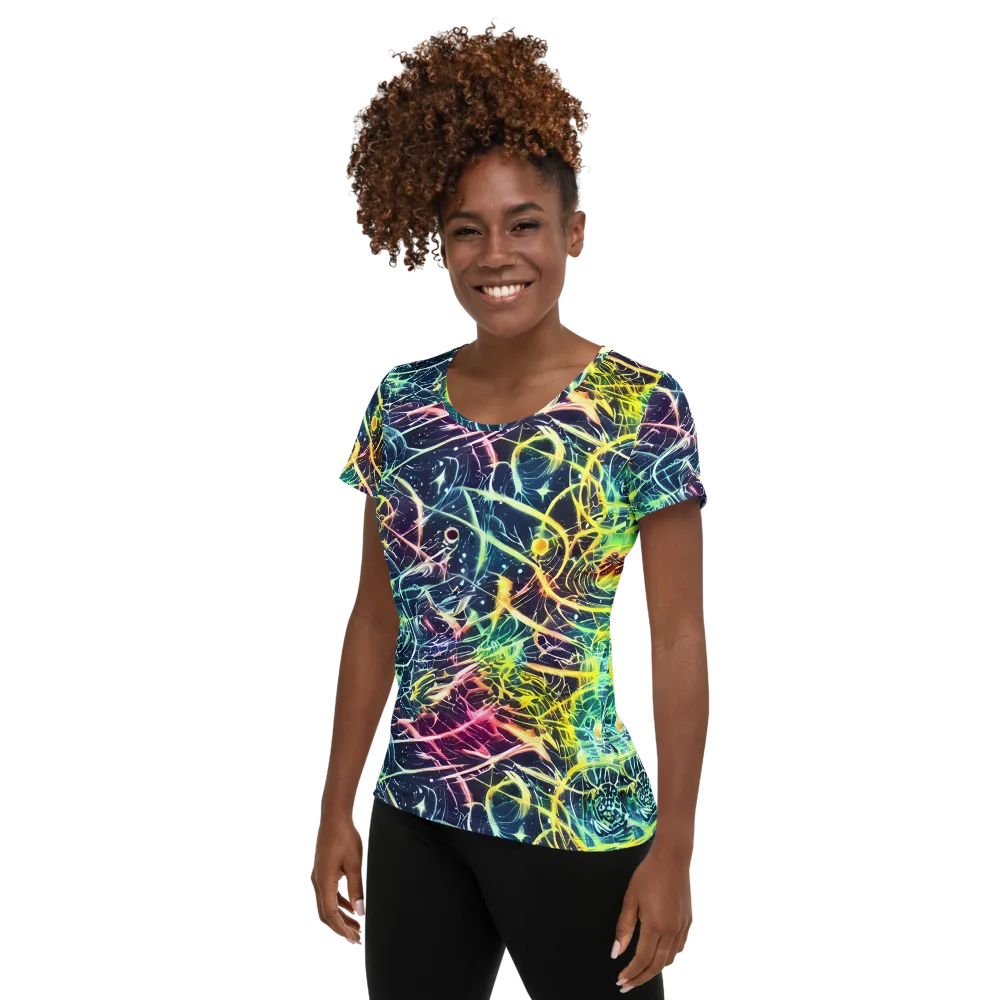 Prism Nerve on Women's Athletic T-Shirt — Left