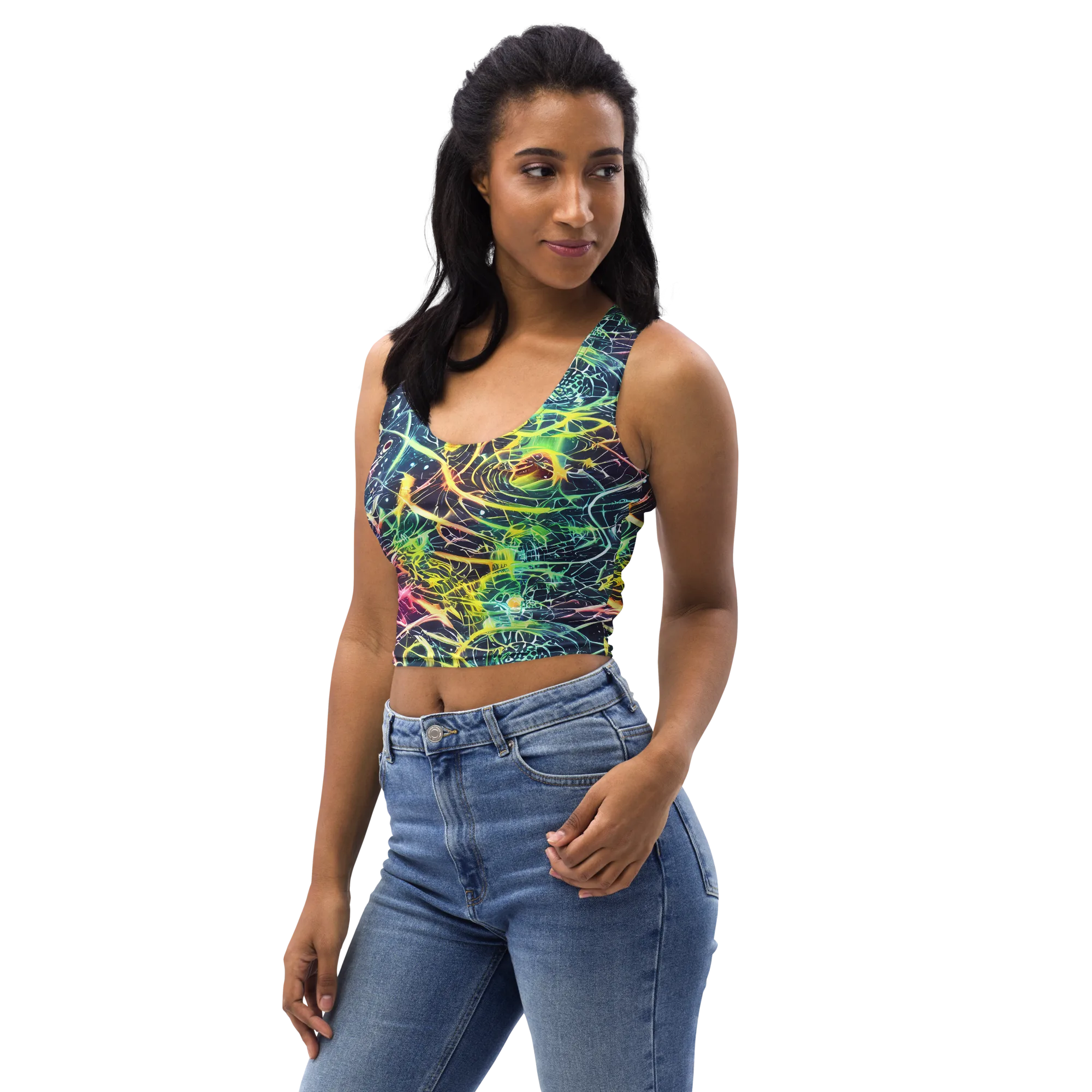 Prism Nerve on Crop Top — Left Front