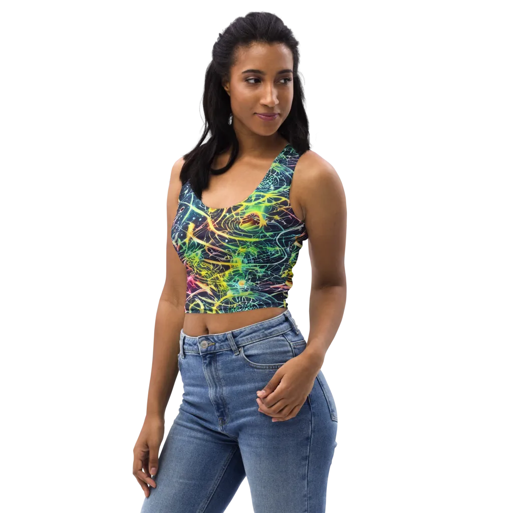 Prism Nerve on Crop Top — Left Front