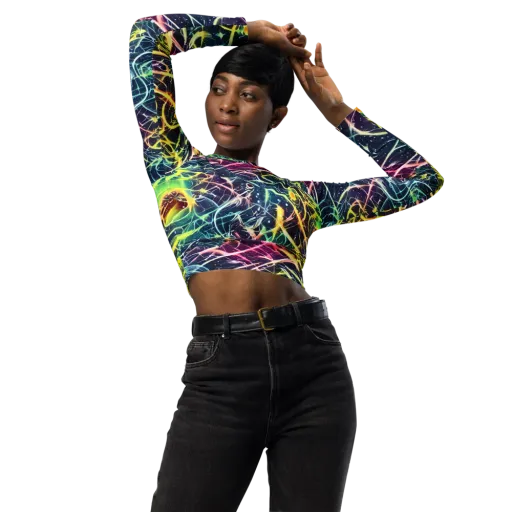Prism Nerve on a Long Sleeve Crop Top