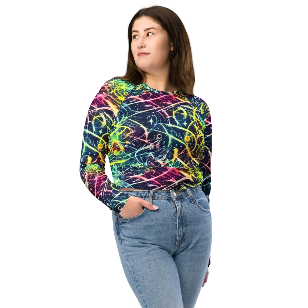 Prism Nerve on Long Sleeve Crop Top — Front