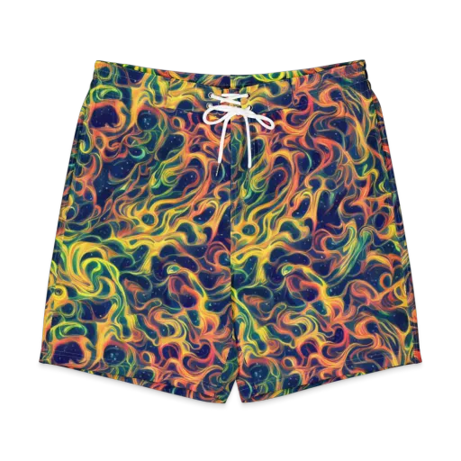 Celestial Flame on a Men's Board Shorts