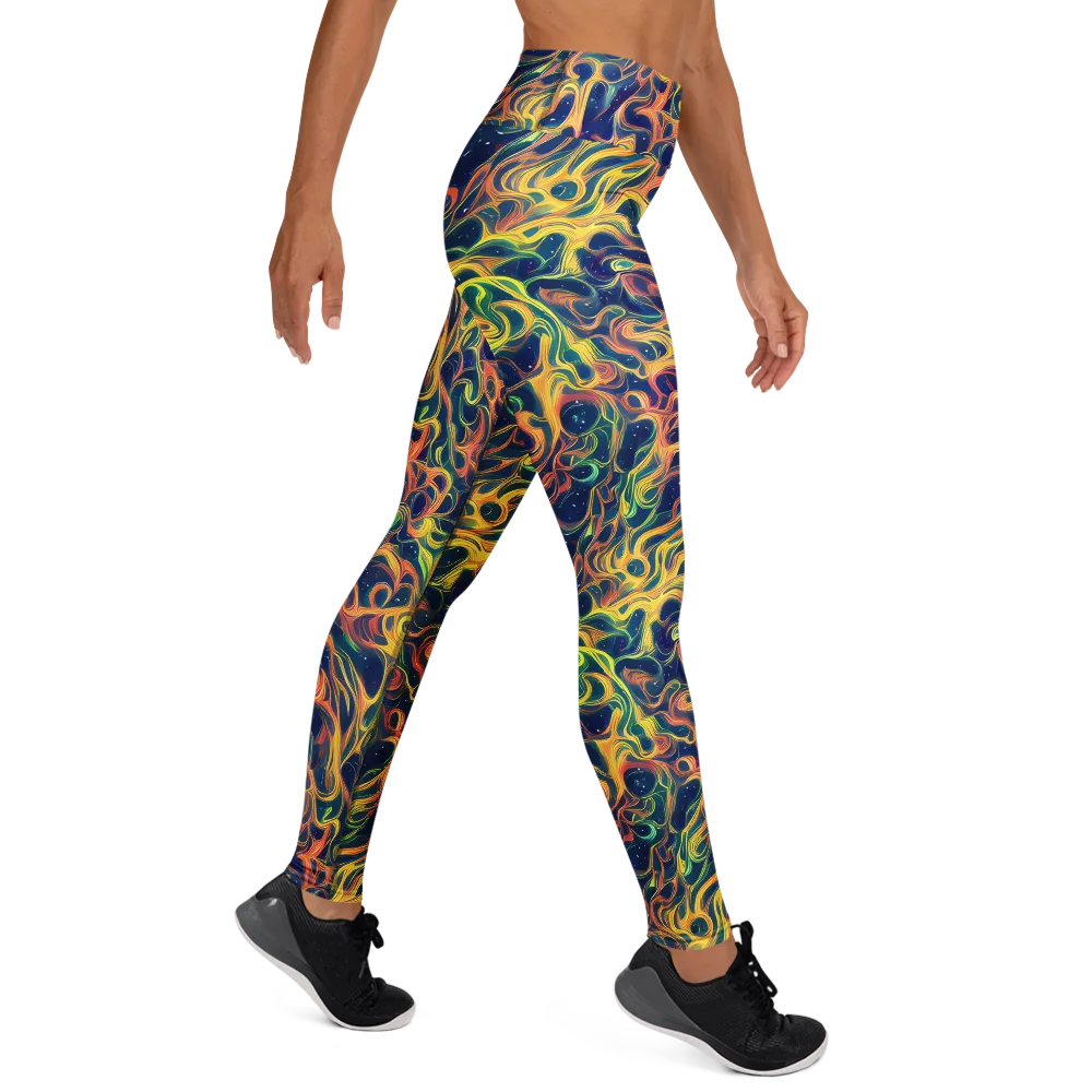 Celestial Flame on Yoga Leggings — Right