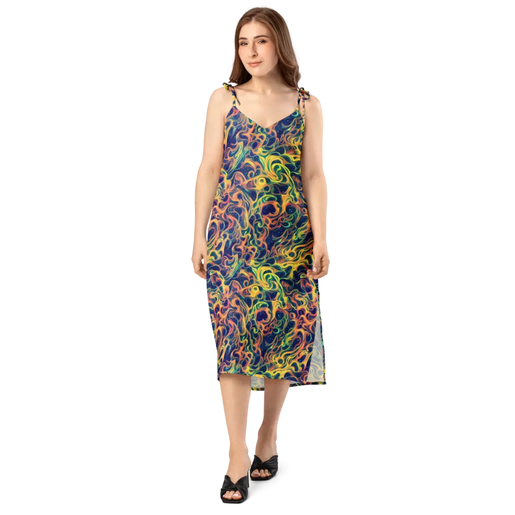 Celestial Flame on Slip Dress — Front