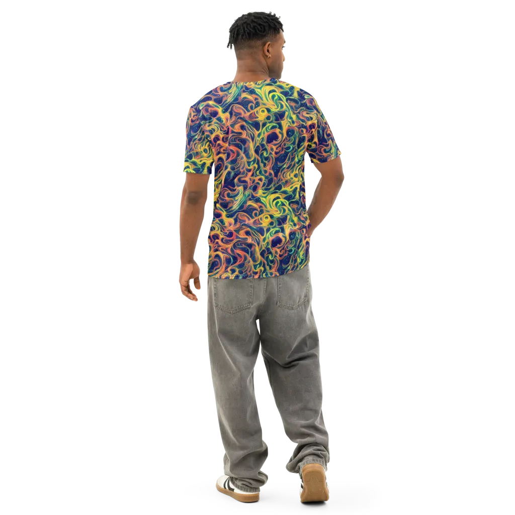 Celestial Flame on Men's Cotton Crew Neck T-Shirt — Back