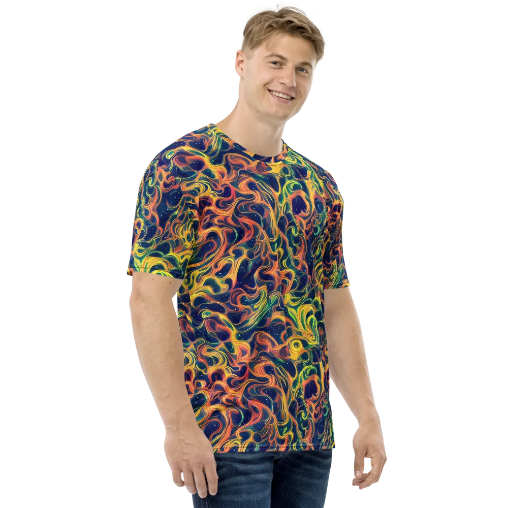 Celestial Flame on Men's Crew Neck T-Shirt — Right