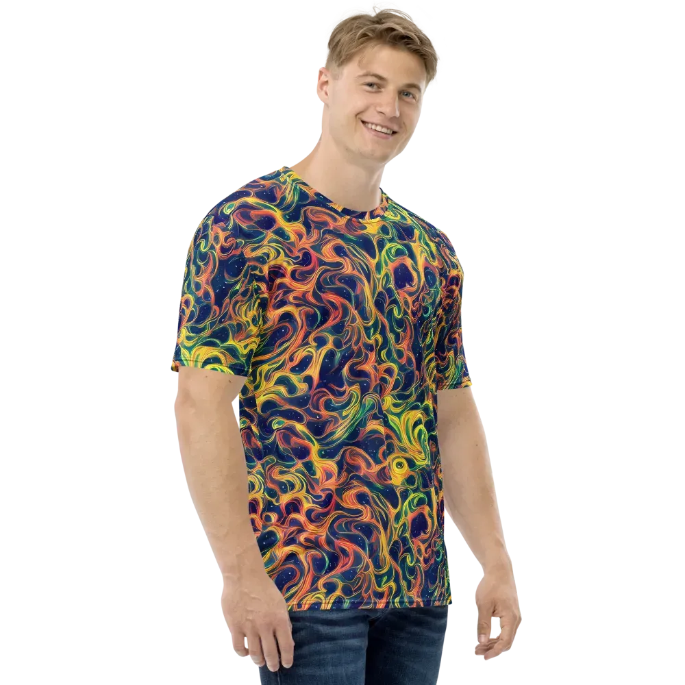 Celestial Flame on Men's Crew Neck T-Shirt — Right