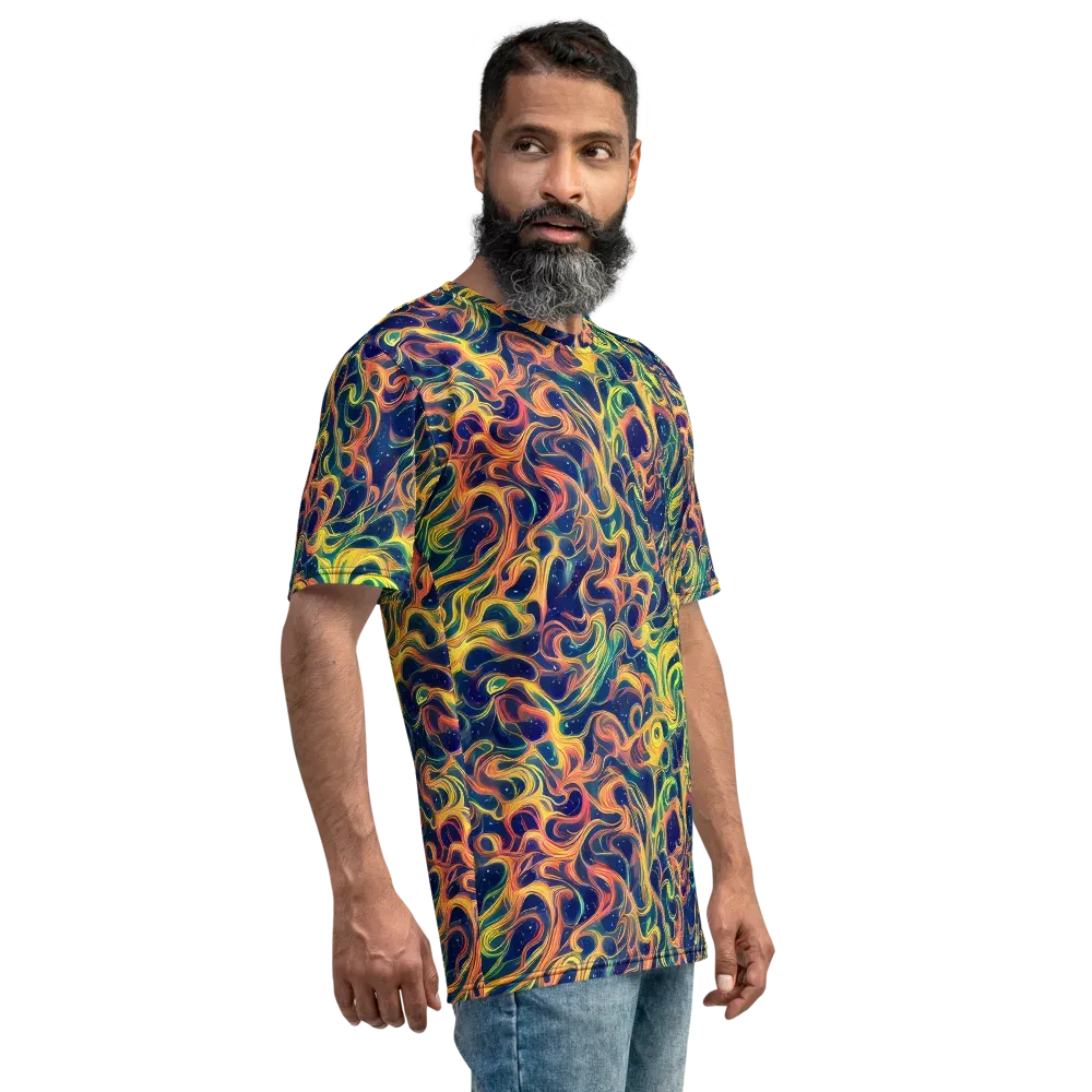 Celestial Flame on Men's Crew Neck T-Shirt — Right