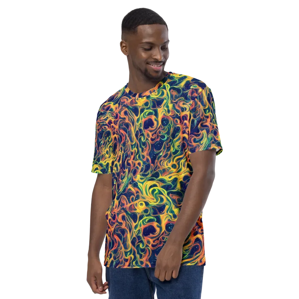Celestial Flame on Men's Crew Neck T-Shirt — Left