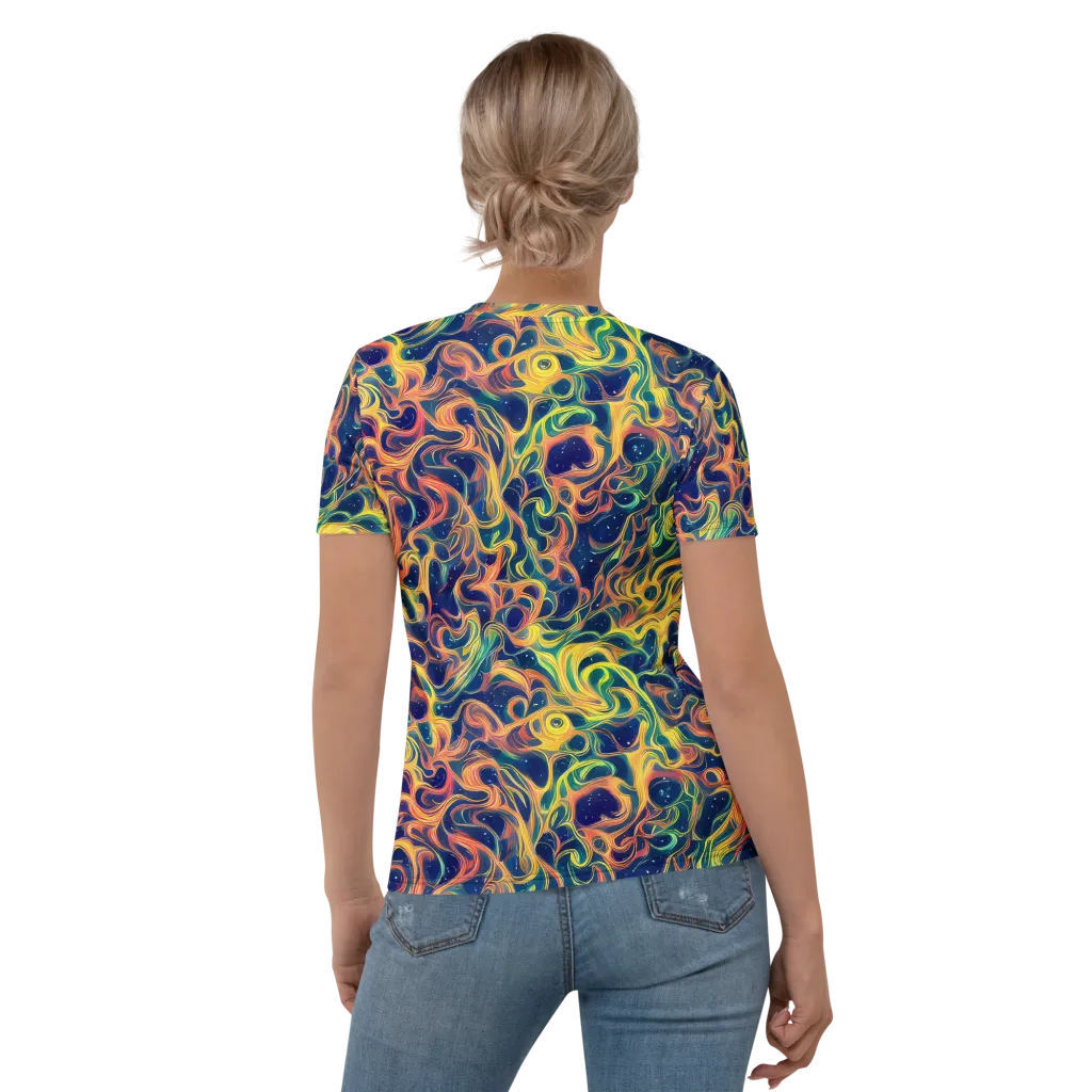 Celestial Flame on Women's Crew Neck T-Shirt — Back