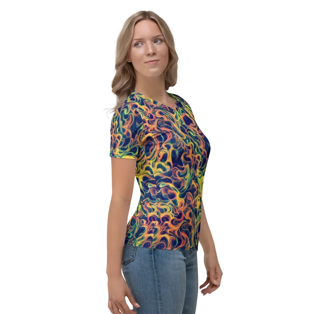 Celestial Flame on Women's Crew Neck T-Shirt — Right