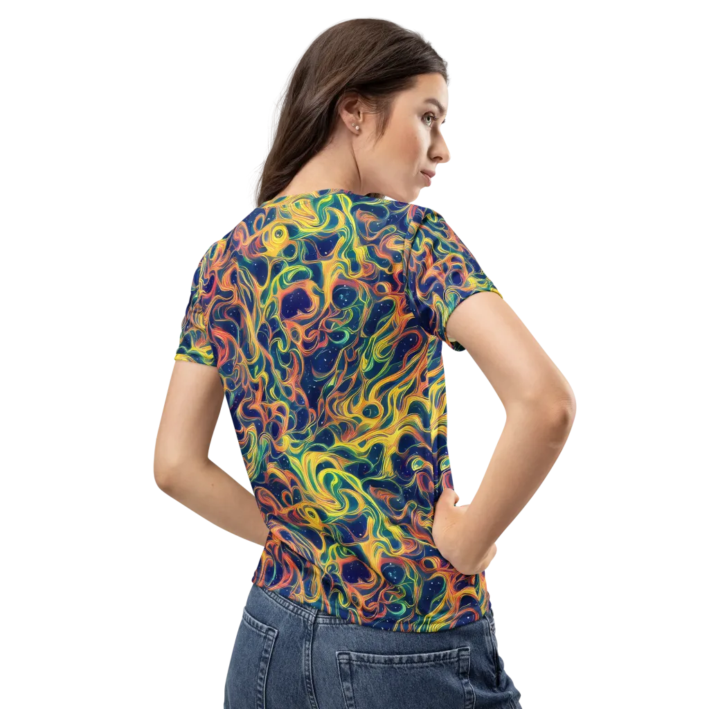 Celestial Flame on Women's Crew Neck T-Shirt — Back