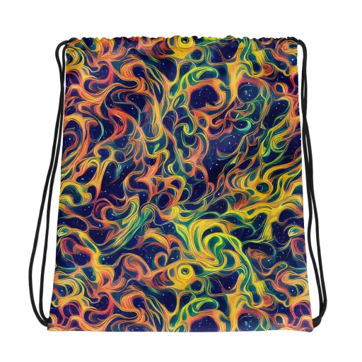 Celestial Flame on a Drawstring Bag