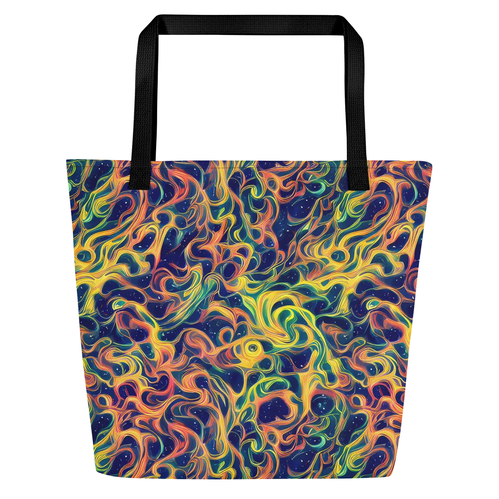 Celestial Flame on Large Tote Bag W/ Pocket — Front