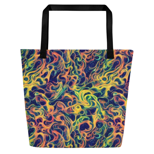 Celestial Flame on a Large Tote Bag W/ Pocket