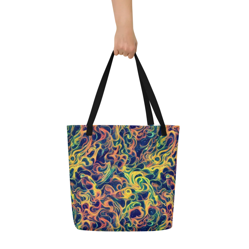 Celestial Flame on Large Tote Bag W/ Pocket — Front