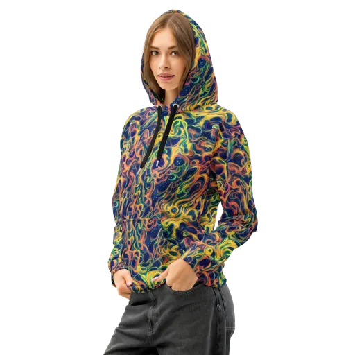 Celestial Flame on a Cotton Hoodie