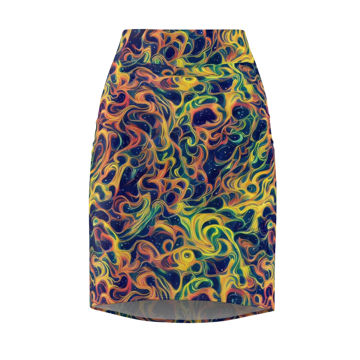 Celestial Flame on Pencil Skirt — Front