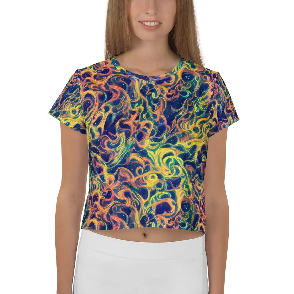 Celestial Flame on Crop Tee — Front