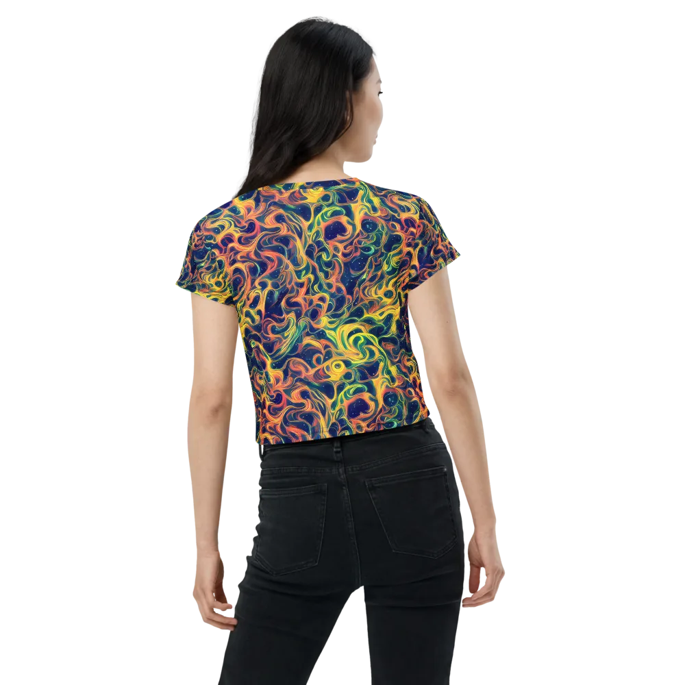 Celestial Flame on Crop Tee — Back