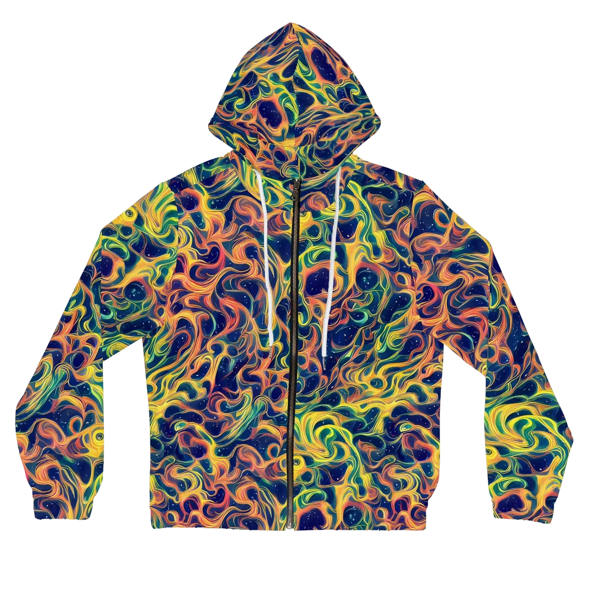 Celestial Flame on Women's Full-Zip Hoodie — Front