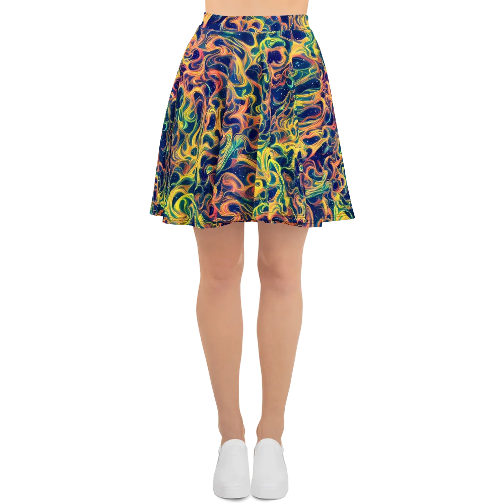 Celestial Flame on Skater Skirt — Front