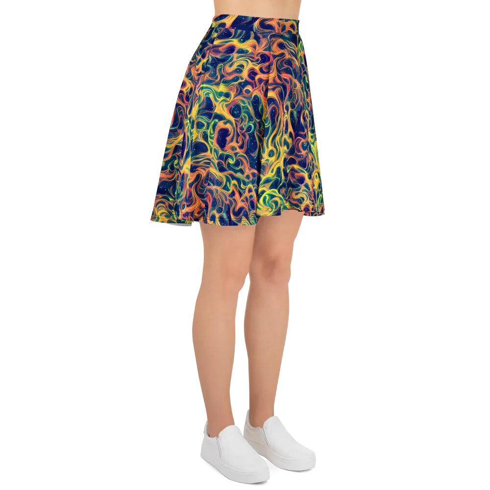 Celestial Flame on Skater Skirt — Right