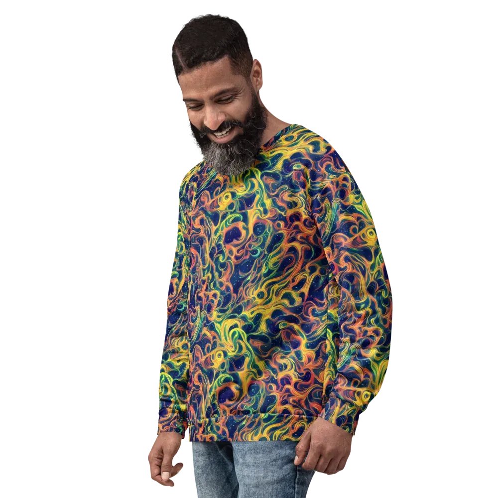 Celestial Flame on Sweatshirt — Left Front