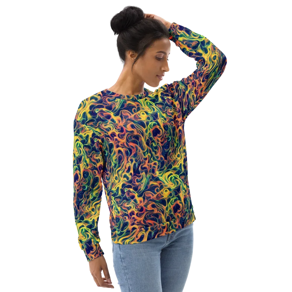 Celestial Flame on Sweatshirt — Right Front