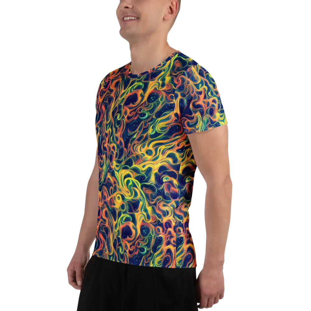 Celestial Flame on Men's Athletic T-Shirt — Left