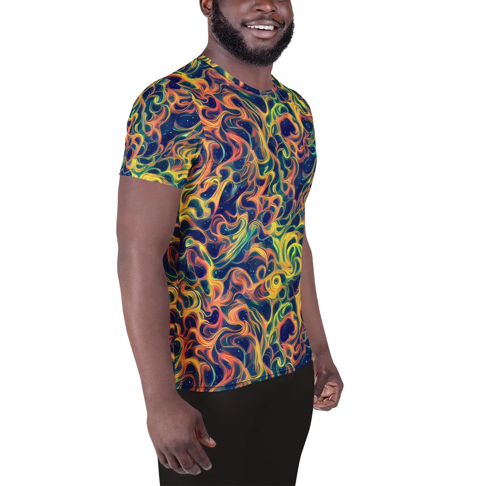 Celestial Flame on Men's Athletic T-Shirt — Right
