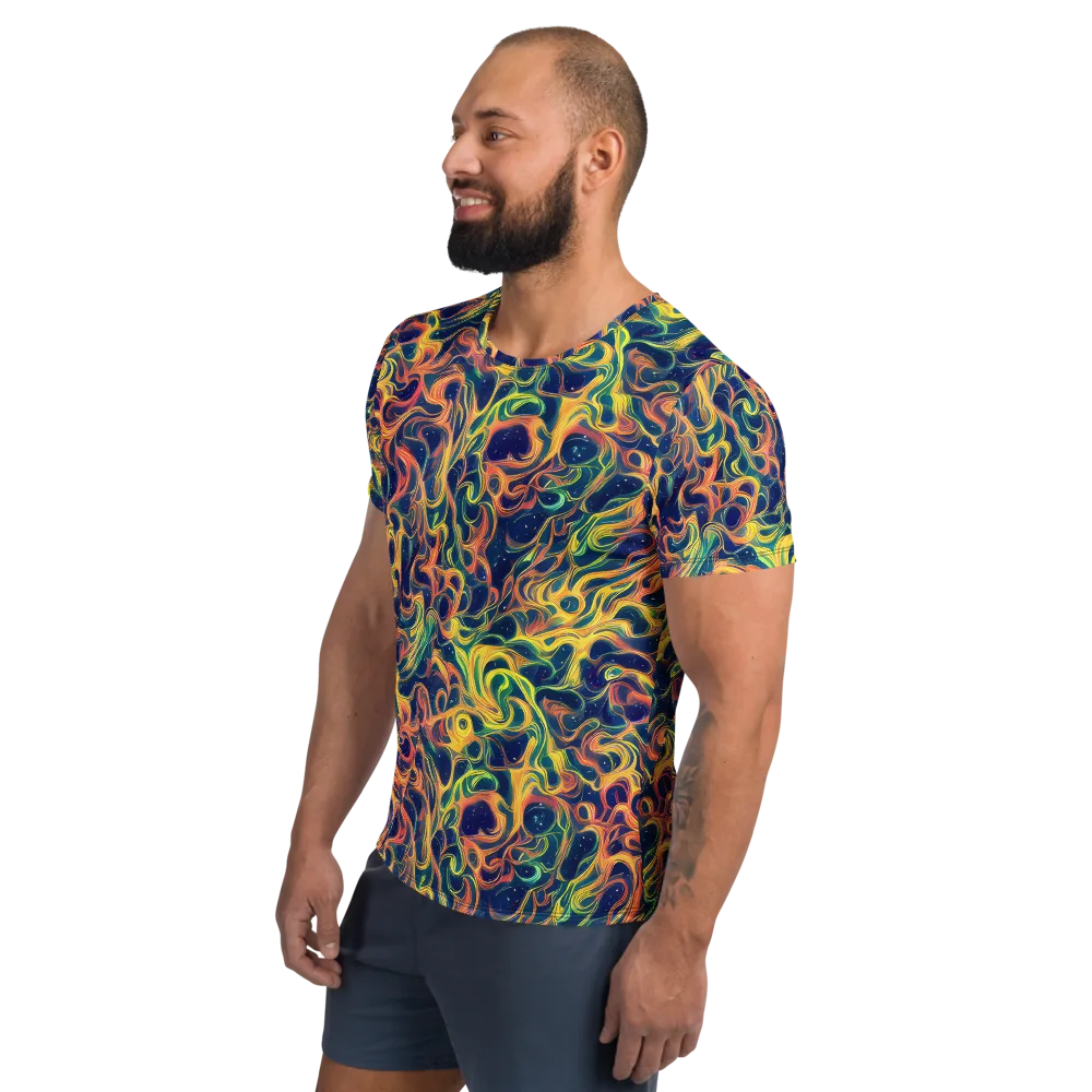 Celestial Flame on Men's Athletic T-Shirt — Left
