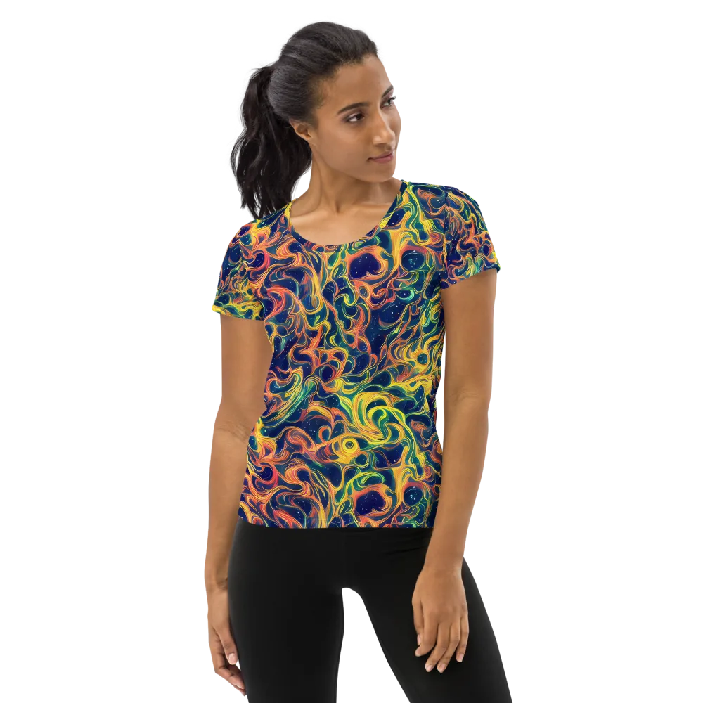 Celestial Flame on Women's Athletic T-Shirt — Front