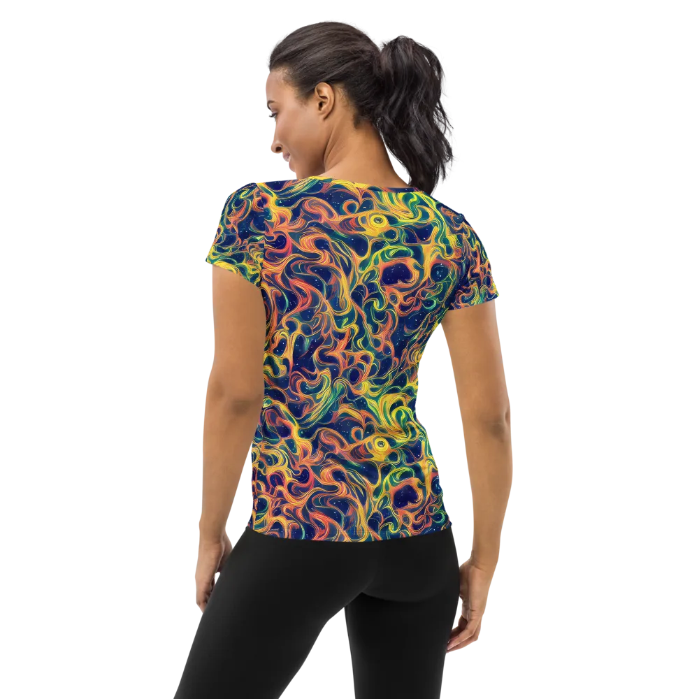 Celestial Flame on Women's Athletic T-Shirt — Back