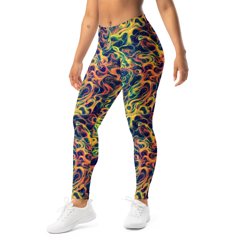 Celestial Flame on Leggings — Left Front