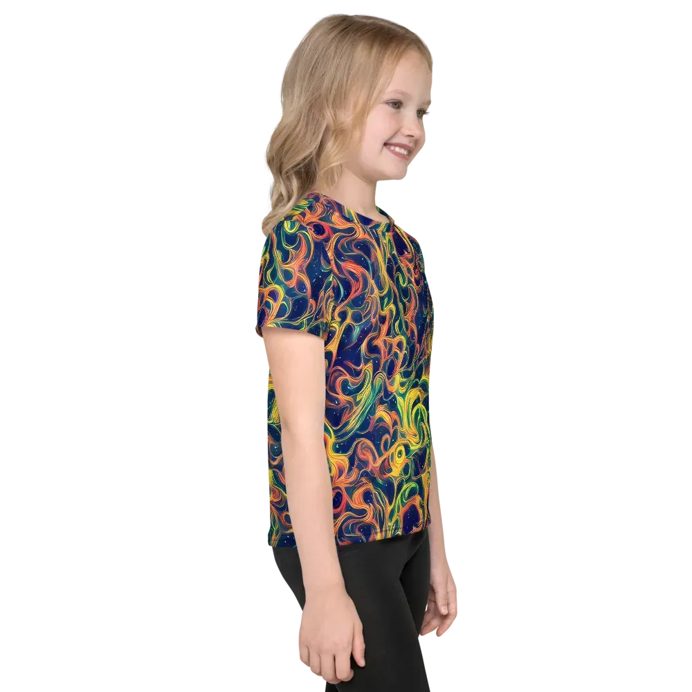 Celestial Flame on Kids Crew Neck T-Shirt — Right
