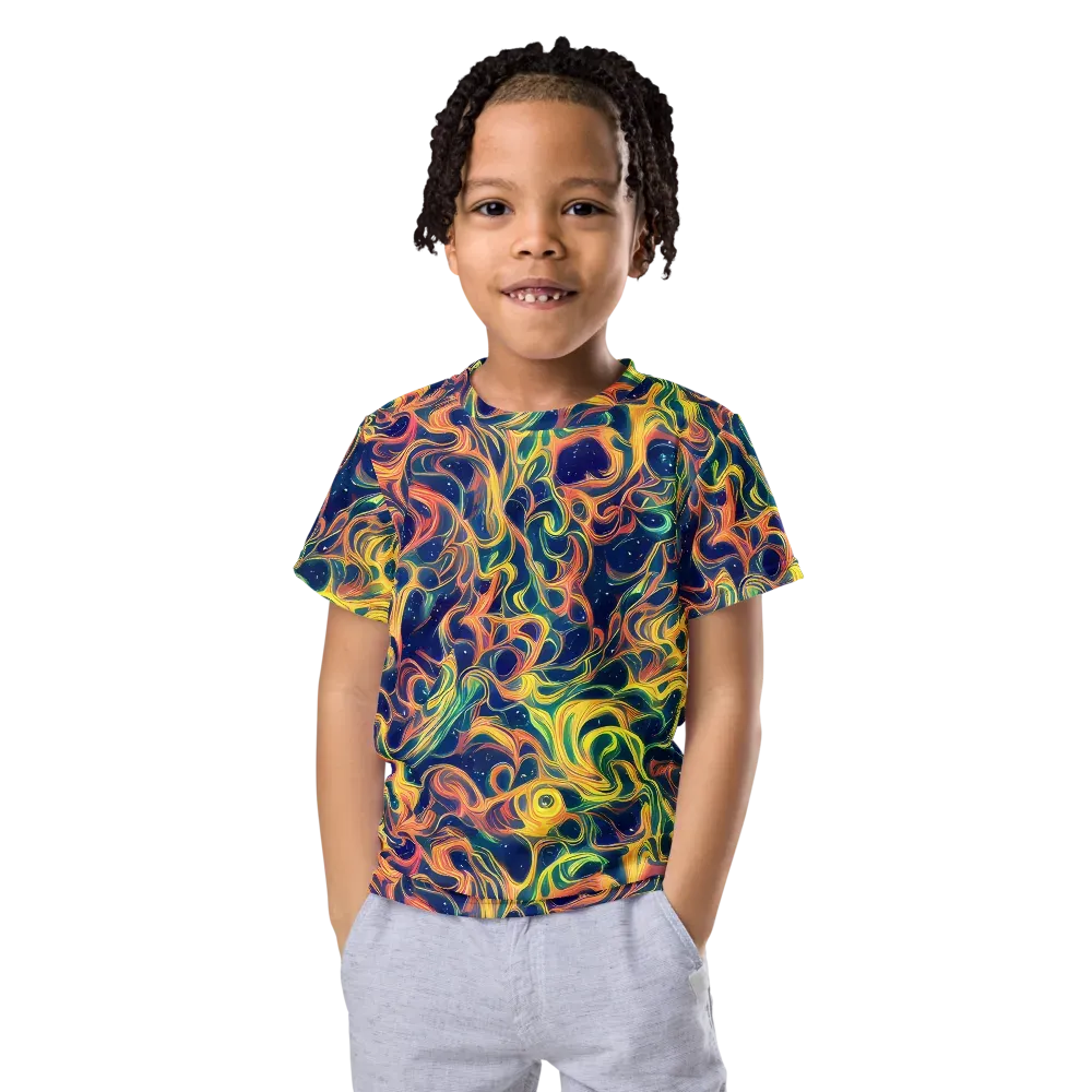 Celestial Flame on Kids Crew Neck T-Shirt — Front