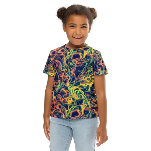 Celestial Flame on a Kids Crew Neck T-Shirt