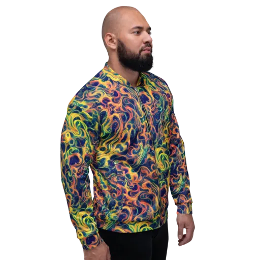 Celestial Flame on a Bomber Jacket