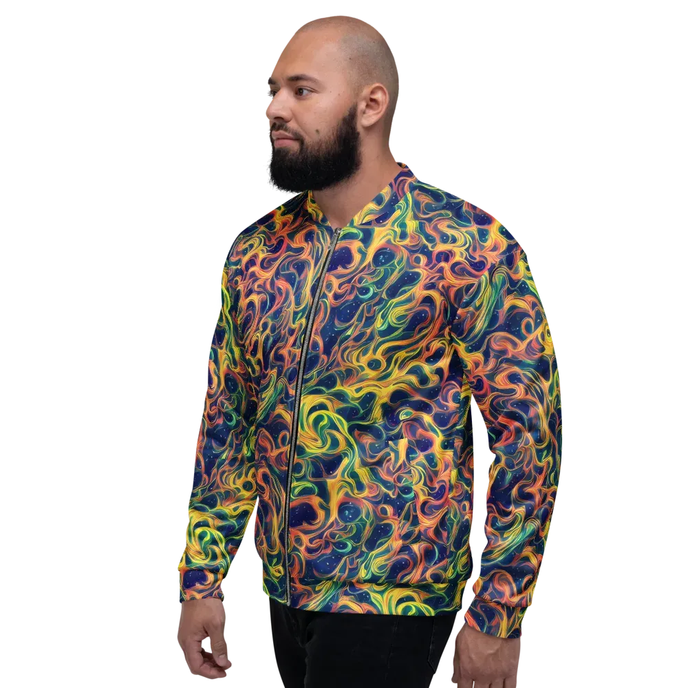 Celestial Flame on Bomber Jacket — Left